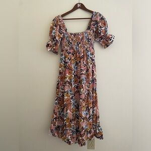 Girl and the Sun Floral Midi Dress